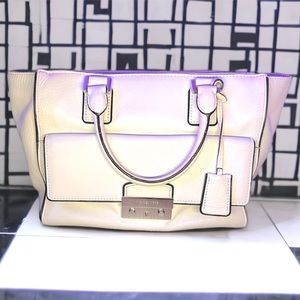 Michael Kors white soft leather satchel